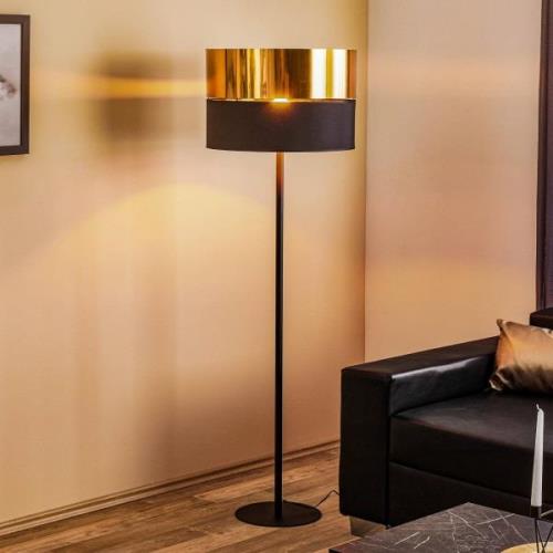 Vloerlamp Hilton, zwart/goud