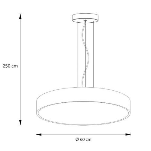 Arcchio Vanida LED hanglamp, wit, 60 cm