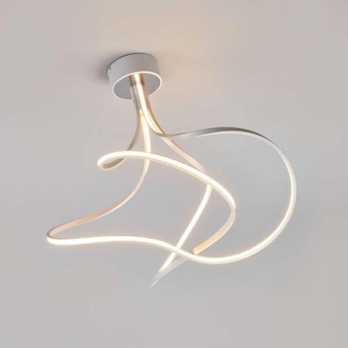 LED plafondlamp Lungo aluminium, hoogte 42 cm