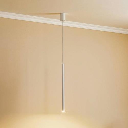 Hanglamp Las, 1-lamp, wit, kap 49cm