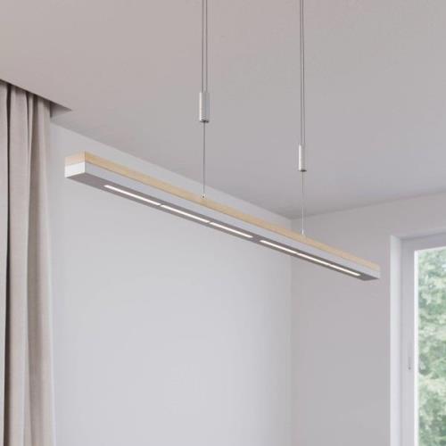 Quitani LED hanglamp Elna, lengte 118 cm, nikkel