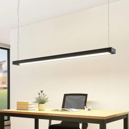 Arcchio Cuna LED hanglamp, zwart, hoekig 162cm