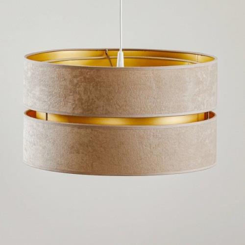 Hanglamp Duo, beige/goud, Ø40cm, 1-lamp