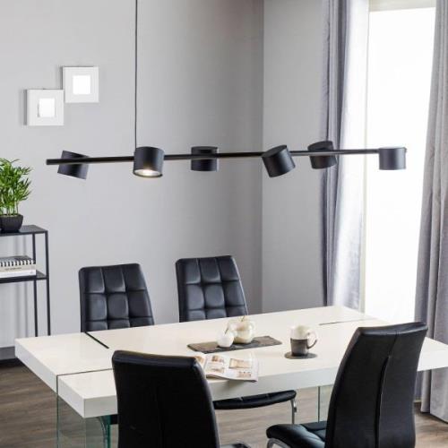 Hanglamp Bot, zwart, 6-lamps