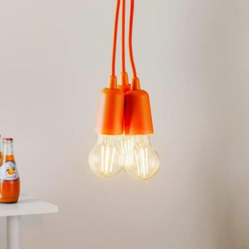 Hanglamp Brasil, oranje, 3-lamps