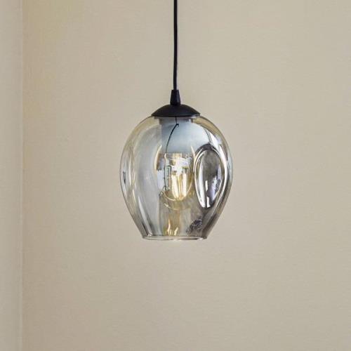 Hanglamp Starla 1-lamp, glas grafiet