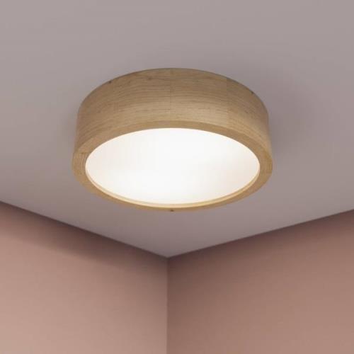 Plafondlamp Cleo, Ø 28 cm, eiken