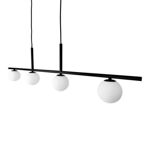 Dyberg Larsen hanglamp Alice, zwart, metaal, 4-lamps.