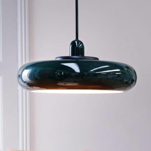 Dyberg Larsen Planet hanglamp, donkergroen, Ø 40 cm, metaal