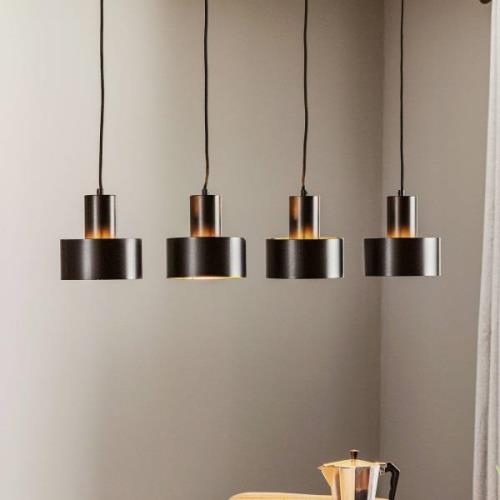 Rif 4 hanglamp, linear 4-lamps, zwart