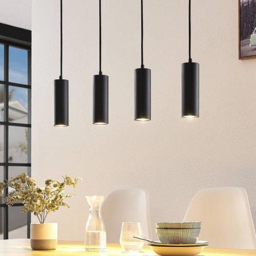 Lindby Joffrey hanglamp, 4-lamps, zwart