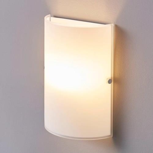 Eenvoudige wandlamp Giulia uit mat glas