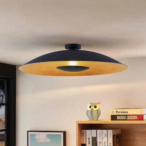 Lindby Narisara plafondlamp, zwart-goud, 80 cm