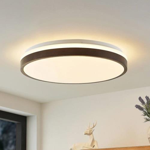 Lindby Hudsona LED plafondlamp, bruin