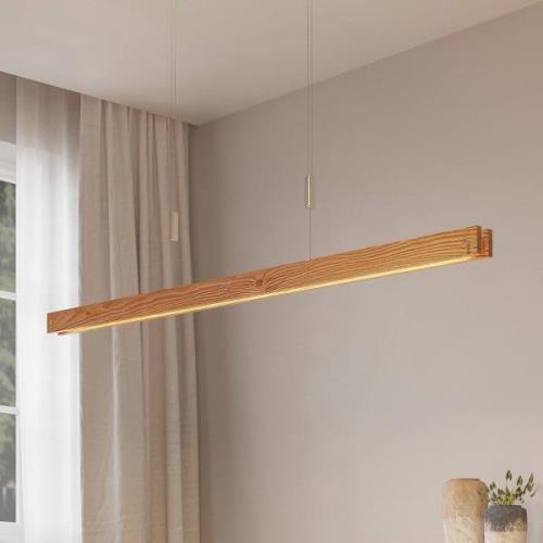 Lindby Alimara LED hout-hanglamp, 138 cm