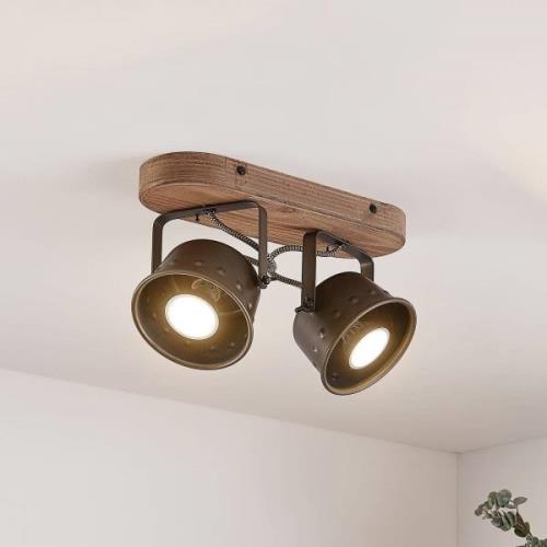 Lindby Rubinjo plafondspot, 2-lamps lang