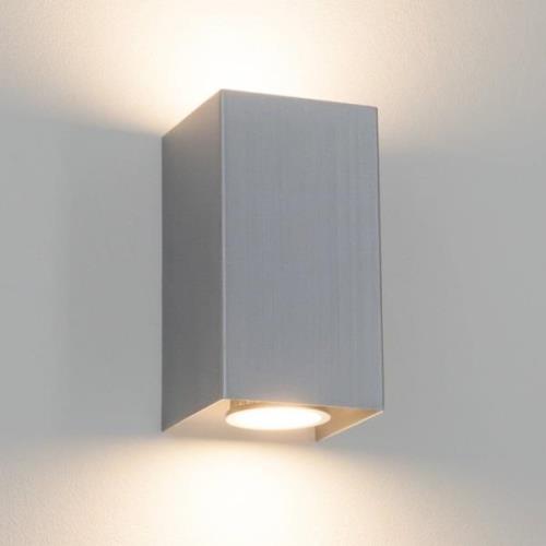 Hoekige metalen wandlamp Kabir, GU10-fitting