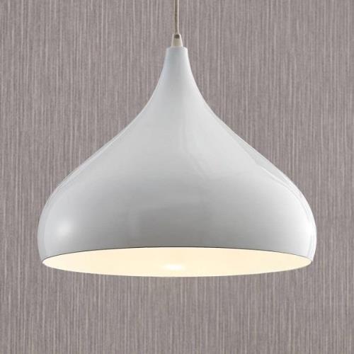 Lindby hanglamp Ritana, wit, aluminium, Ø 31 cm