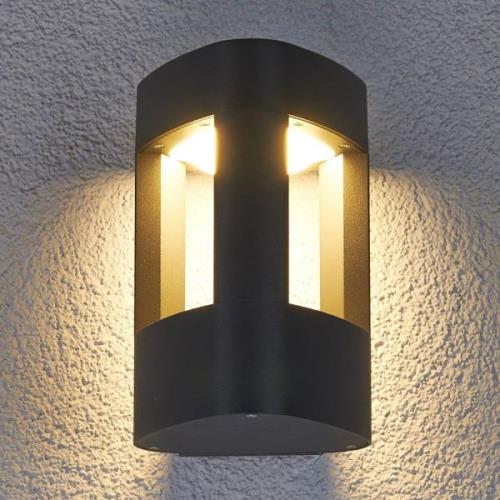 Pirron buitenwandlamp, driehoekig, aluminium, zwart