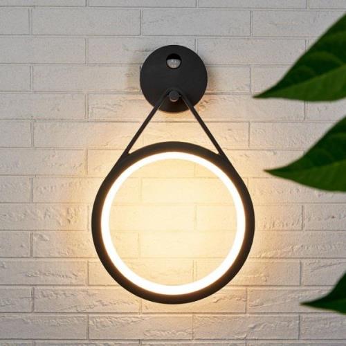 LED buiten wandlamp Mirco met sensor, ringvormig