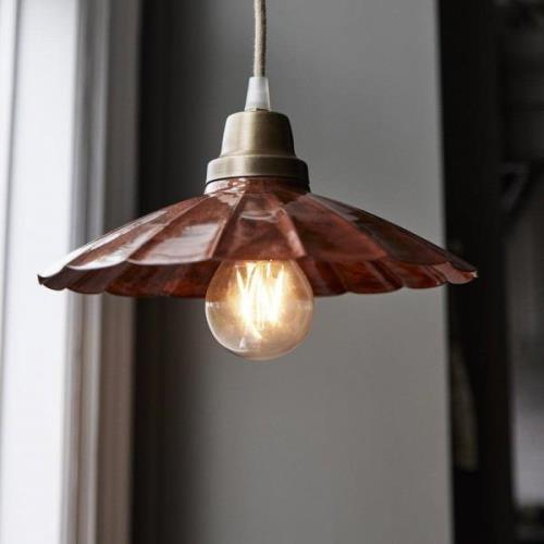 PR Home hanglamp Ester, terracotta, Ø 24 cm, ijzeren stekker