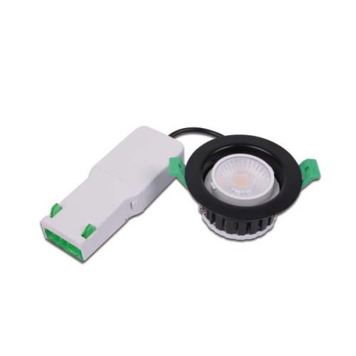 Eco R 68 LED inbouwspot, wit, Ø 9 cm, metaal, IP65, CCT